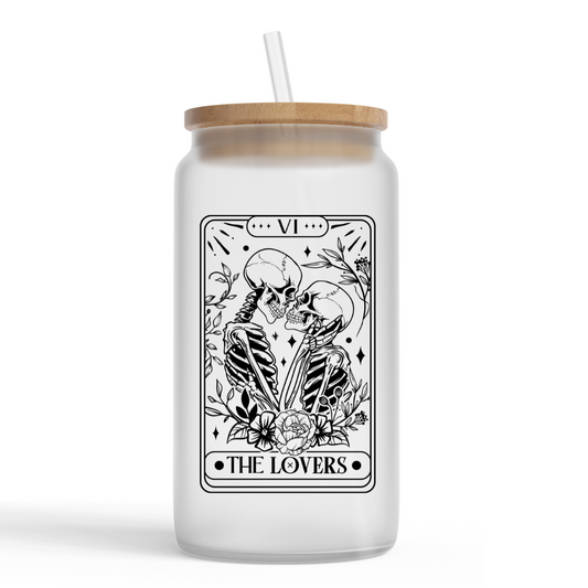 The Lovers Tarot Glass Can