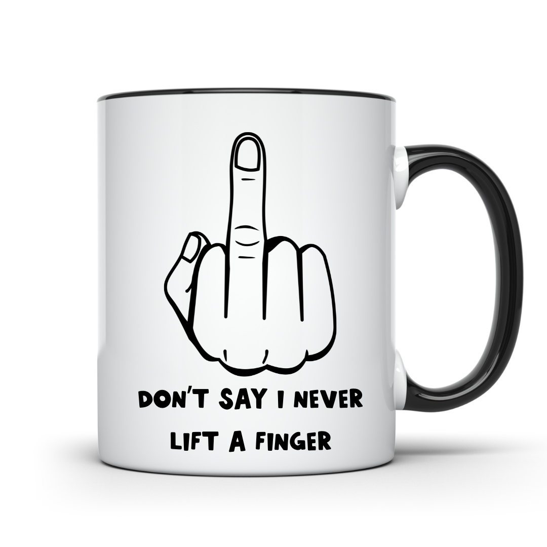 Lift a Finger Male Mug