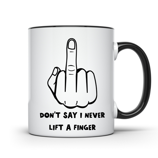 Lift a Finger Male Mug