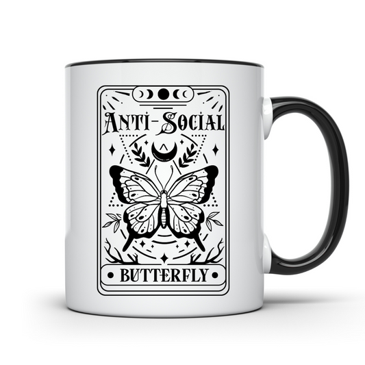 Anti-Social Butterfly Tarot Mug